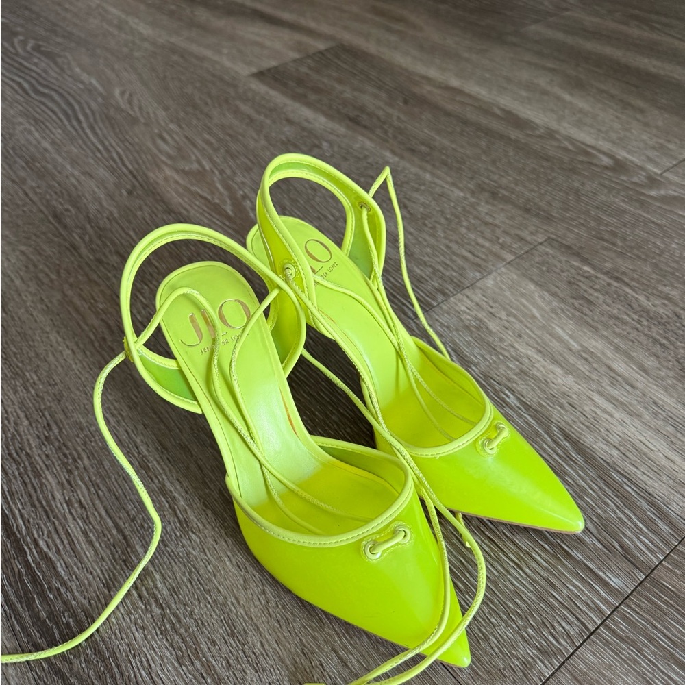 Jennifer Lopez Neon Yellow Heels